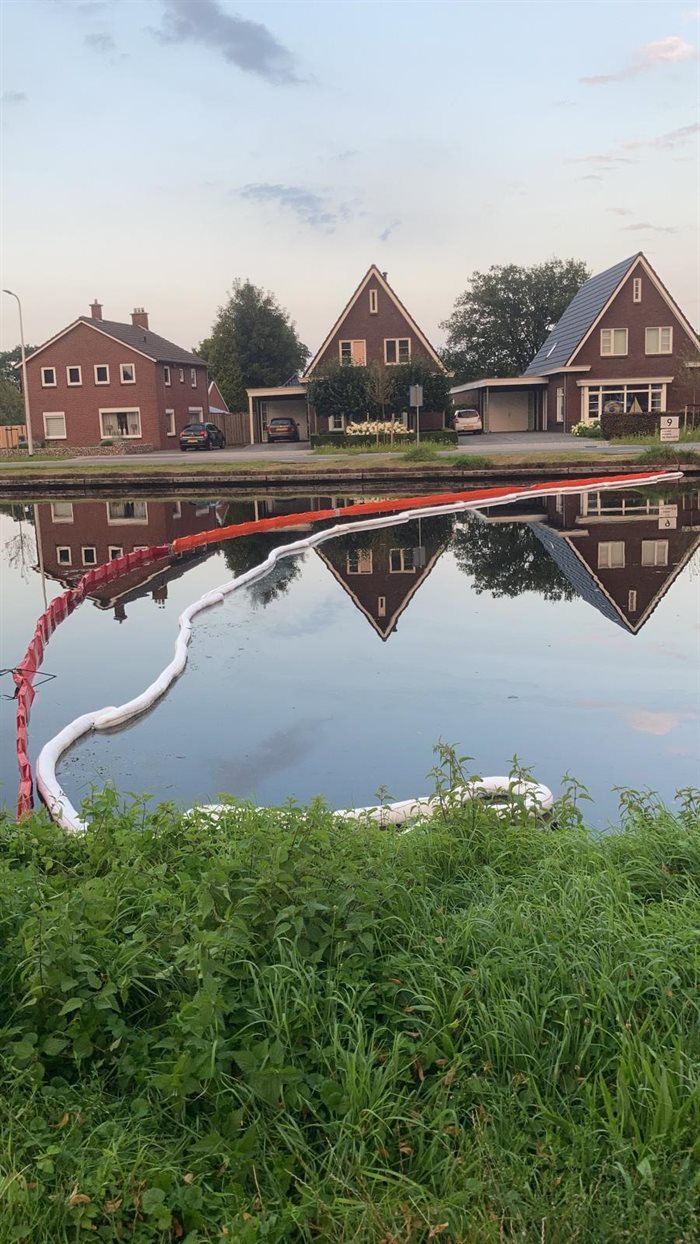 Oliebooms in kanaal Almelo de Haandrik