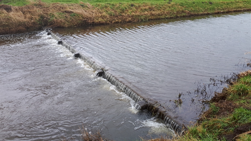 Kramerswatergang kleine stuw boven water