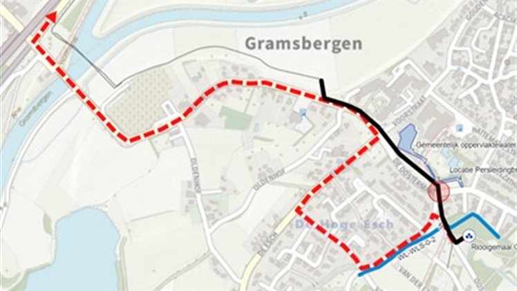 Persleidingbreuk in Gramsbergen