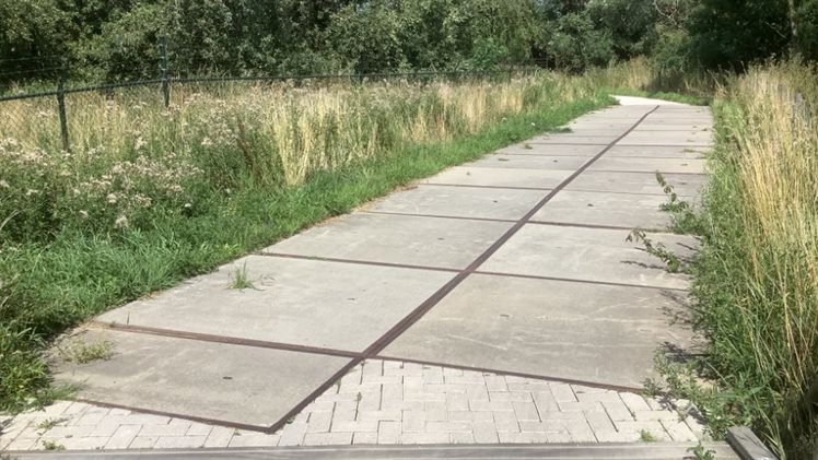 tijdelijke fietspad bij Losser