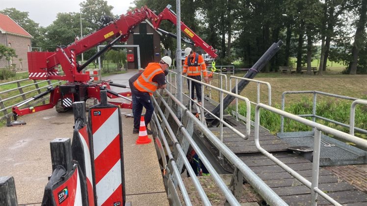 werkzaamheden stuw Junne