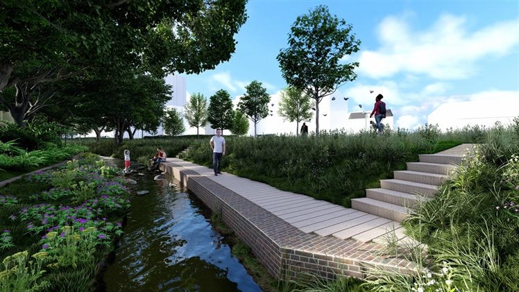 impressie Drienerbeek na herinrichting