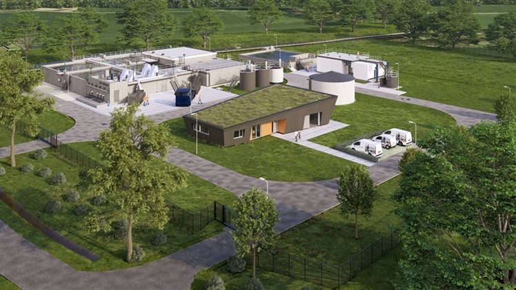 impressie nieuwe situatie rwzi Tubbergen