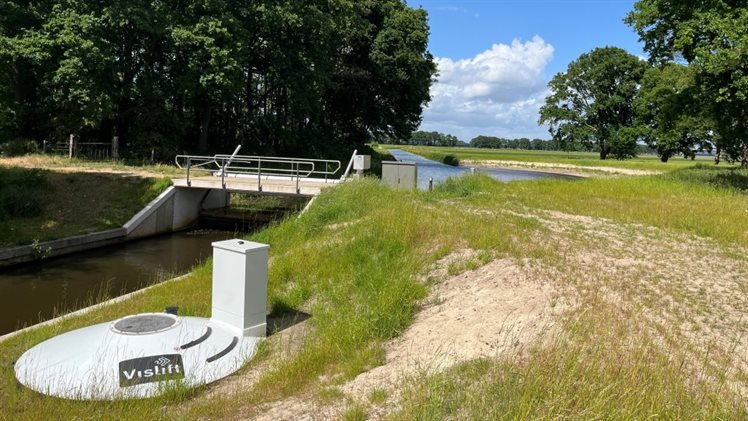 Vislift bij stuw Hoogehaar mei 2025