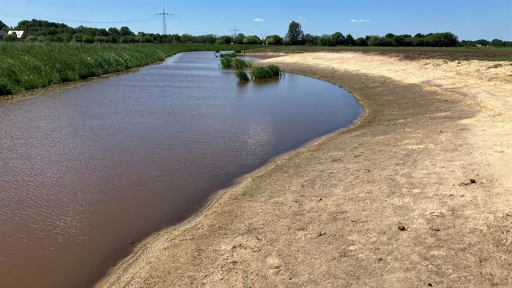 natuurvriendelijke oever bij Schoonebeekerdiep