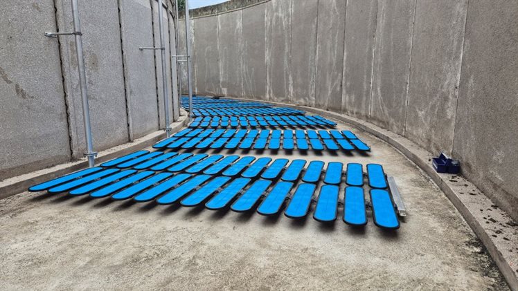 Nieuw beluchtingssysteem in bassin