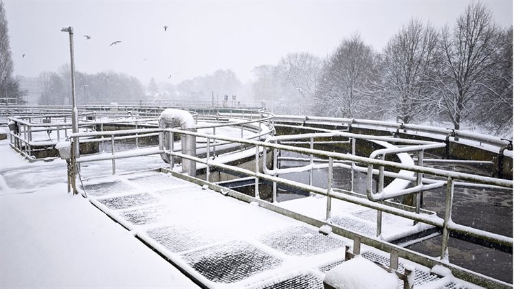 Winter op de zuivering