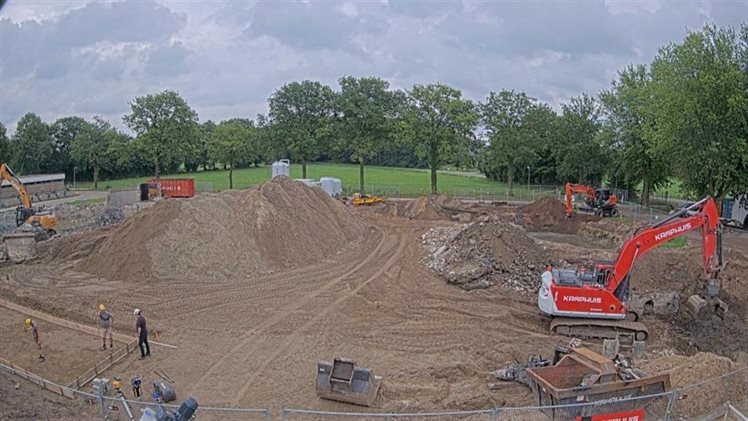 oude zuivering is aangevuld met zand