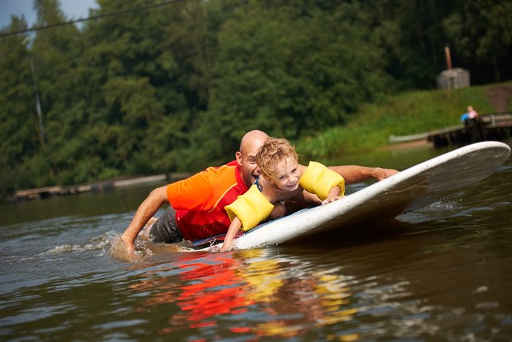 waterkwaliteit recreatie vader kind sup