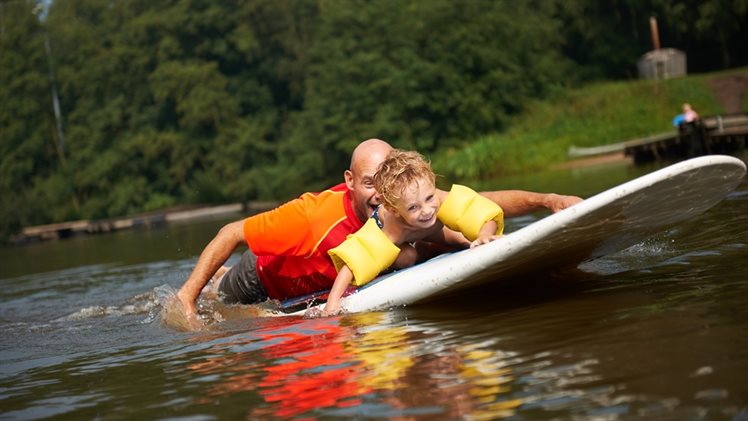 waterkwaliteit recreatie vader kind sup